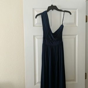 One shoulder cotton dress